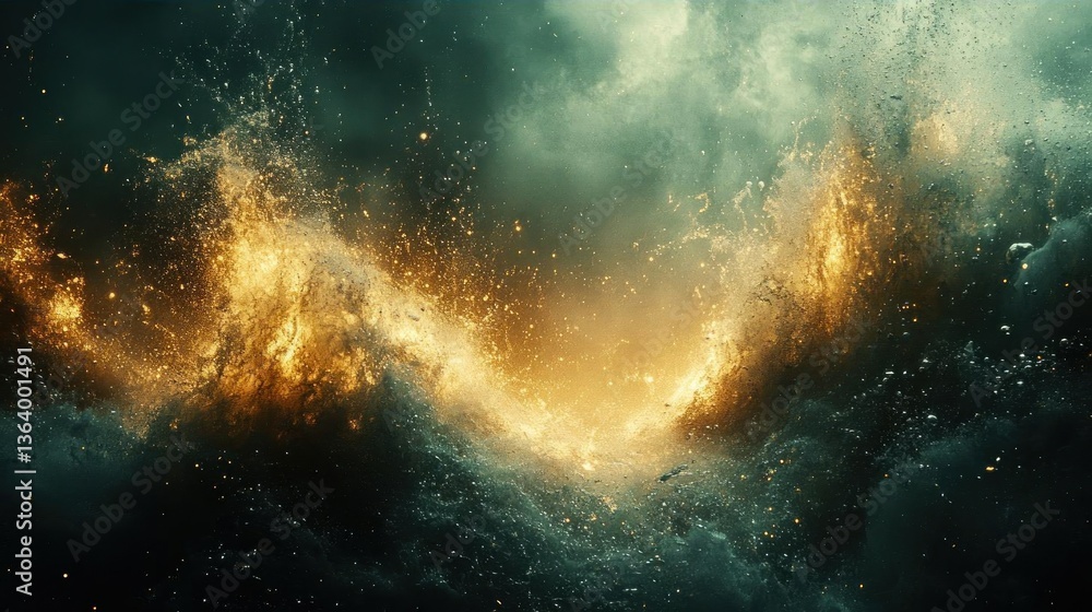 Obraz premium Apocalyptic Fire and Water Dramatic Scene