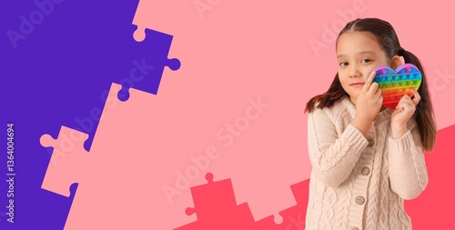 Little girl with autistic d...