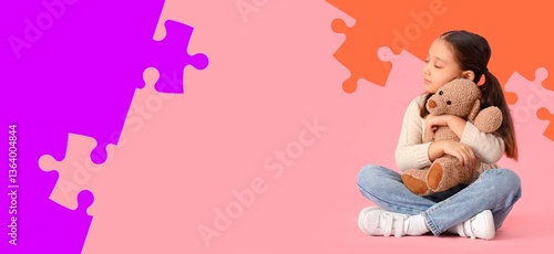 Little girl with autistic d...