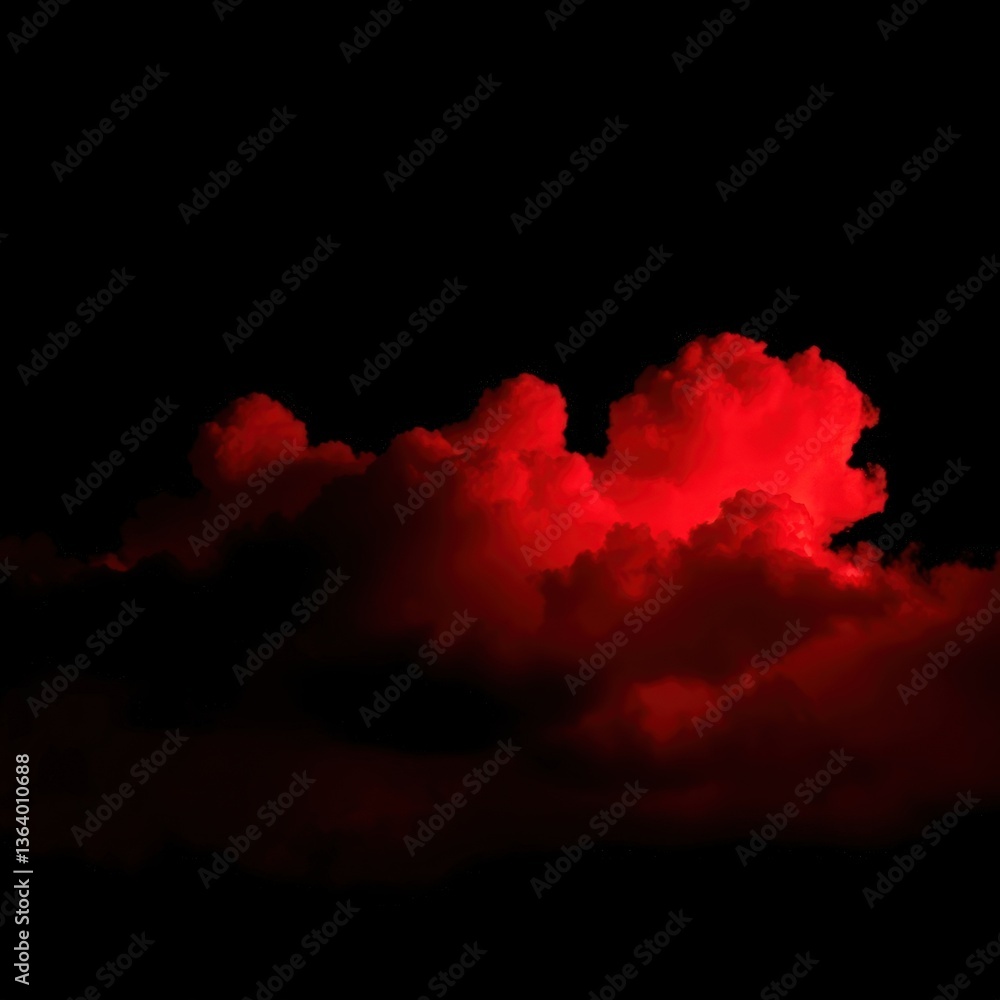 Naklejka premium Fiery red dramatic sky. Fire, war, explosion, catastrophe, flame. Horror concept. Web banner. Bloody red background with copy space for design.
