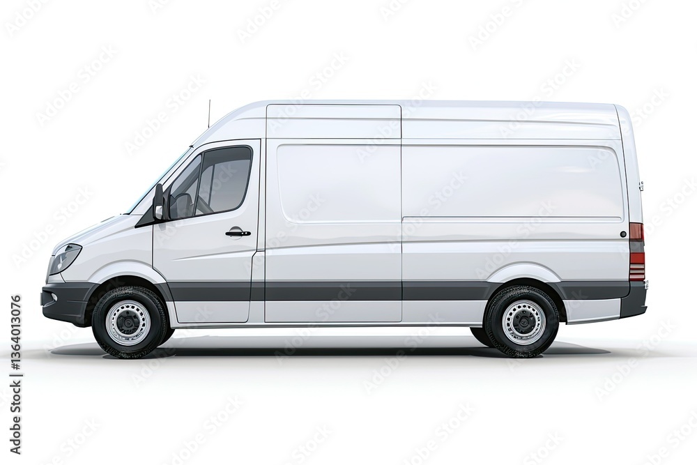 Clear Pixel Picture of White Delivery Van on a White Background Vector Illustration Artwork Clear Pixel Picture of White Delivery Van on a White Background Vector Illustration Artwork