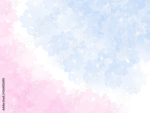 春の桜と青空イメージのテクスチャー背景素材。桜並木のイメージ。うっすら。ほんのり。ふんわり