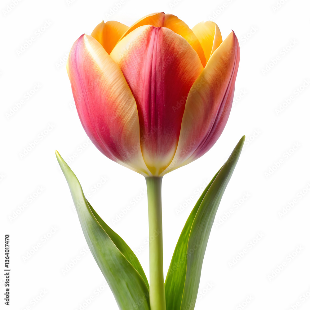 Naklejka premium three red tulips