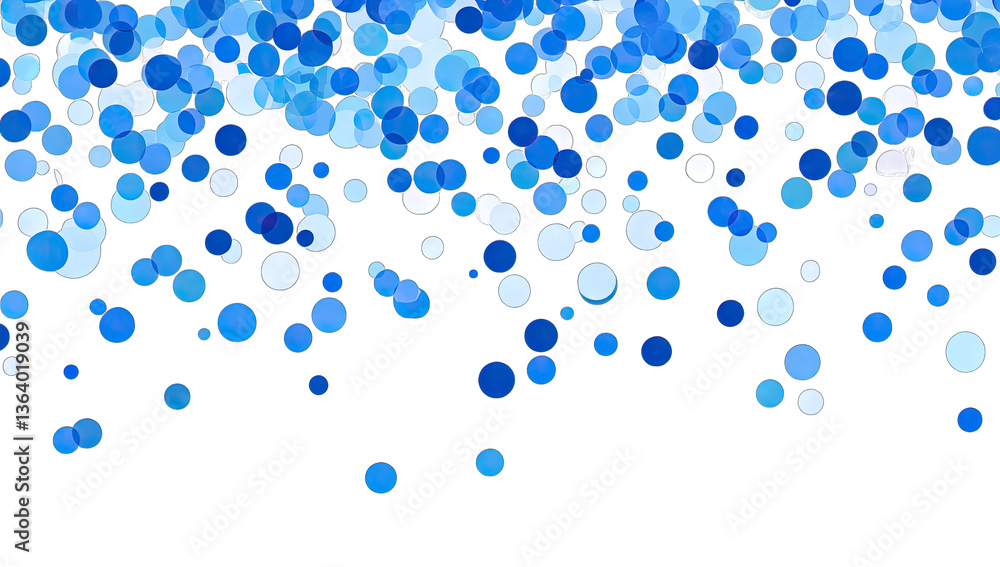 vibrant array of blue circles of varying sizes creating a visual vibrant array of blue circles of varying sizes creating a visual