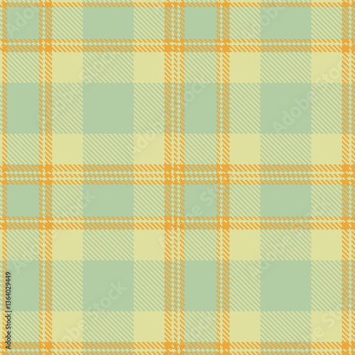 Muted Beige and Dark Butterscotch Seamless Tartan Textile Design