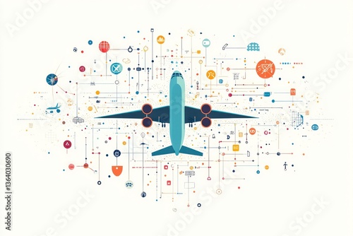 Airplane Connected to Global Network