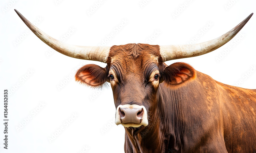 Naklejka premium Texas Longhorn Bull Portrait