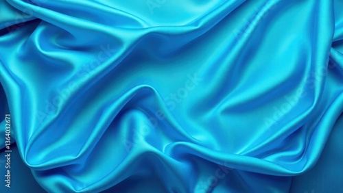 Wallpaper Mural Beautiful blue green silk satin background. Wavy soft folds. Luxurious silky fabric backdrop with space for product and design. Web banner. Torontodigital.ca