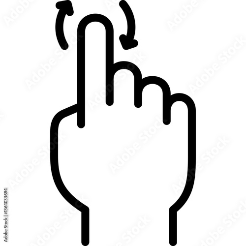 rotate icon illustration design with outline