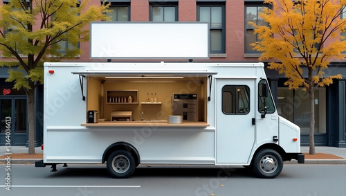 Minimalist Street Food Truck
