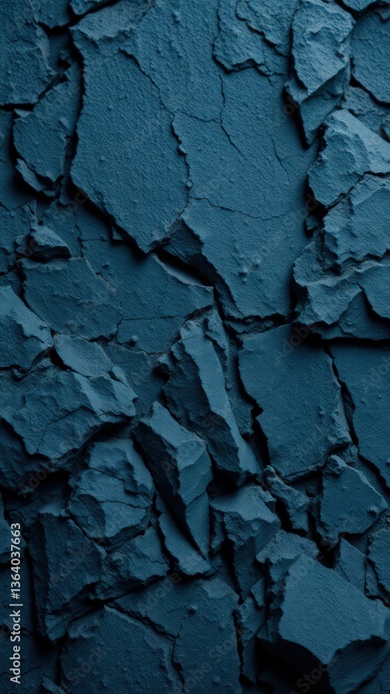 Obraz premium Toned mountain texture. Detail. Blue stone background. Dark blue grunge background. Deep blue rock stones background. Close-up. Abstract black background.