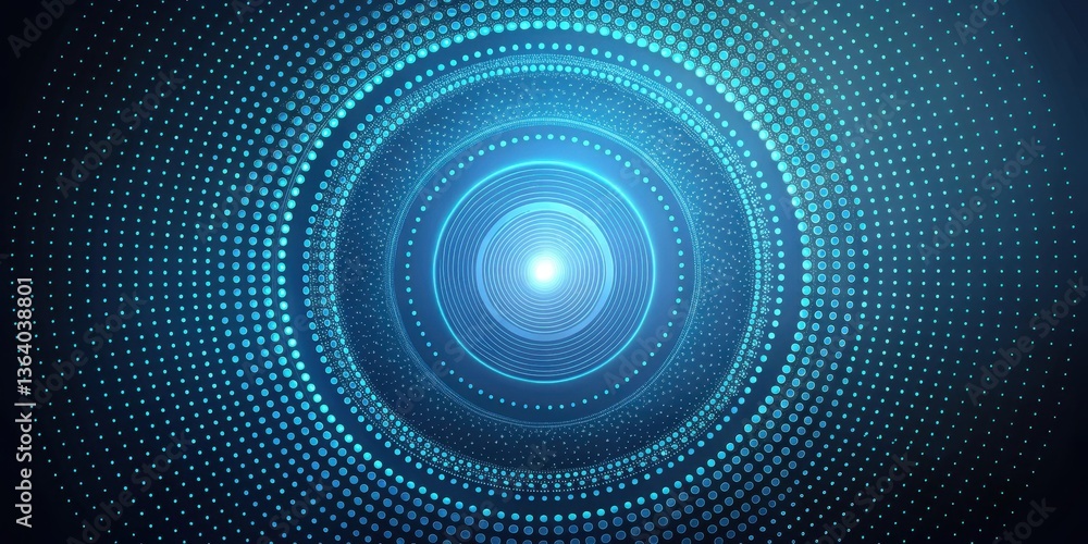 Abstract swirling blue energy vortex with glowing concentric circles and dotted particle effects Abstract swirling blue energy vortex with glowing concentric circles and dotted particle effects