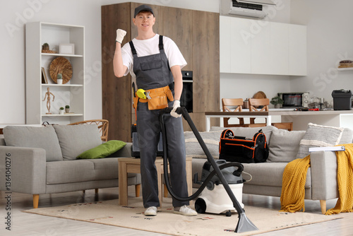 Male technician with repair...