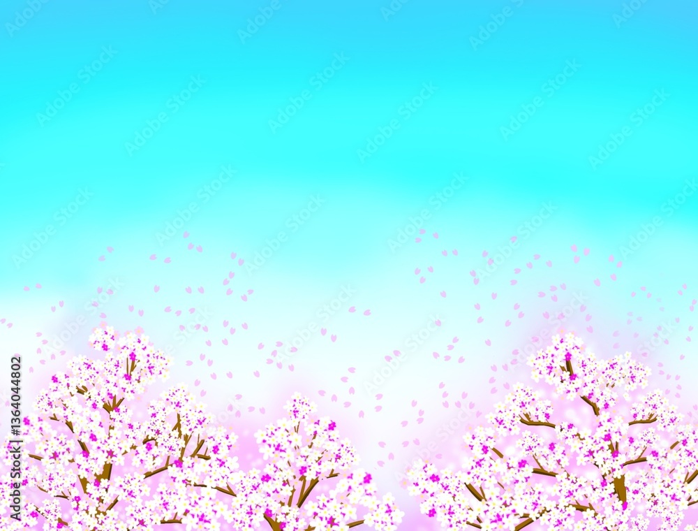 Obraz premium サクラと青空