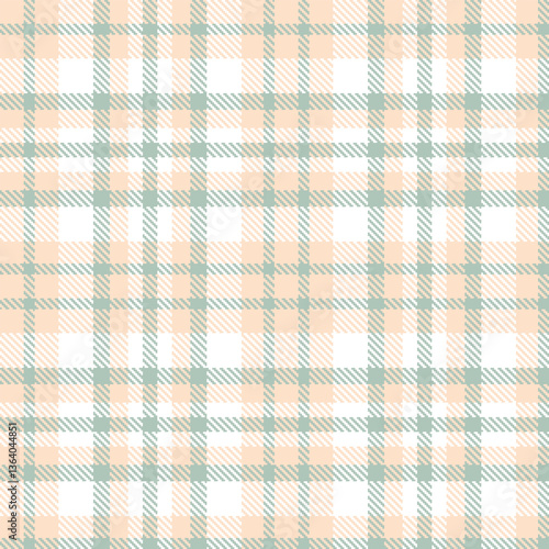 Modern Dusty Light Peach Seamless Tartan Textile Design Variant 2336