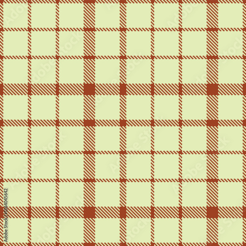 Bright Burnt Umber Seamless Tartan with Soft Cream accents Textile Design
