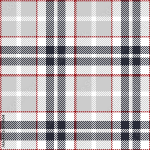 Modern Dusty White Seamless Tartan Textile Design Variant 2410