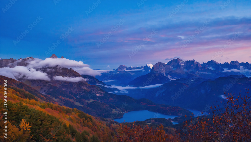 Fototapeta premium mountains and clouds