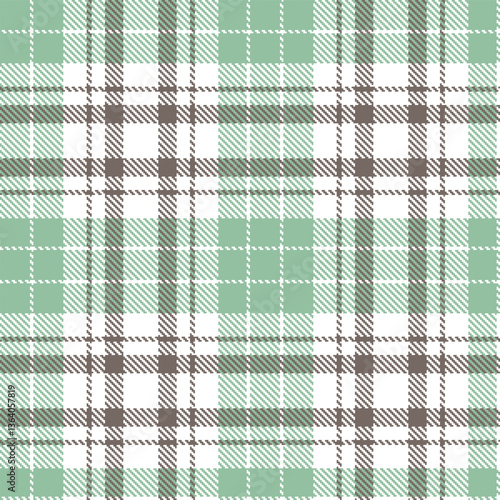 Modern Seamless Tartan in Bright White tones Textile Design Variant 2522