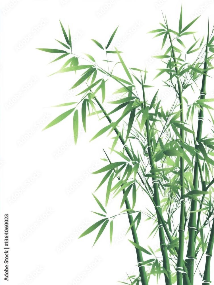 緑色の竹の茂みが目立つ自然のアート 緑色の竹の茂みが目立つ自然のアート