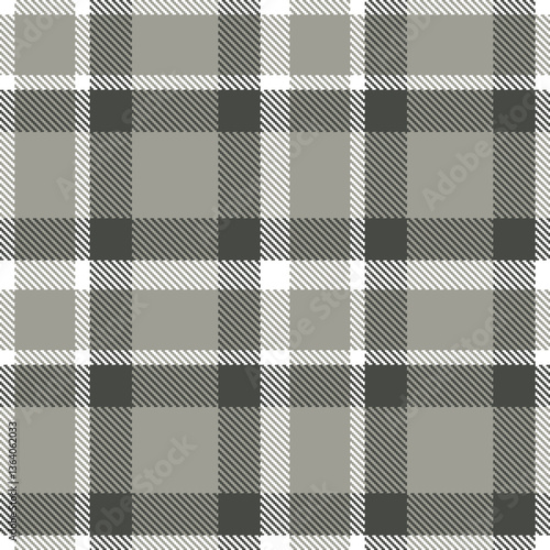 Modern Pale White Seamless Tartan Textile Design Variant 2582