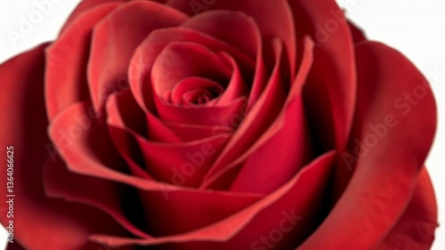 Wallpaper Mural Close-up of a crimson rose, petals unfurling Torontodigital.ca