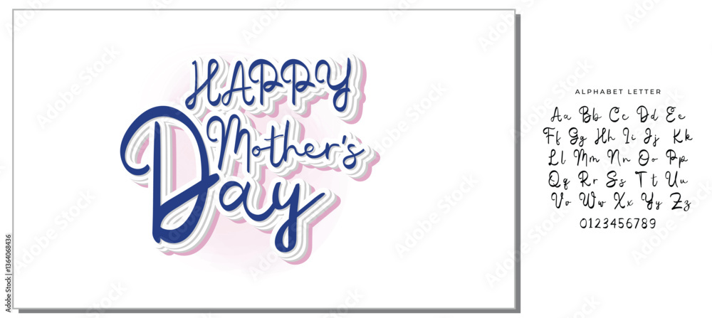 Happy Mother's day greeting card background. Hand drawn typography design. Spring Mother's day holiday vector illustration for logo, label, print, poster or invitation Happy Mother's day greeting card background. Hand drawn typography design. Spring Mother's day holiday vector illustration for logo, label, print, poster or invitation