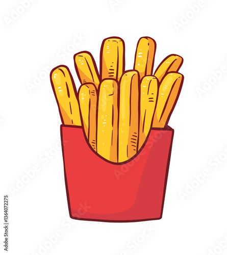 french fries vector illustration