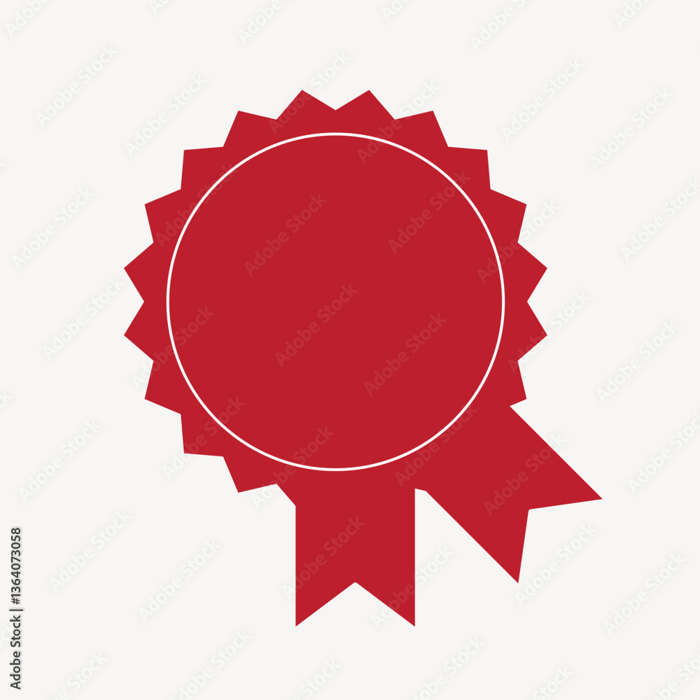 Jagged circle badge, ribbon award label collage element vector Jagged circle badge, ribbon award label collage element vector