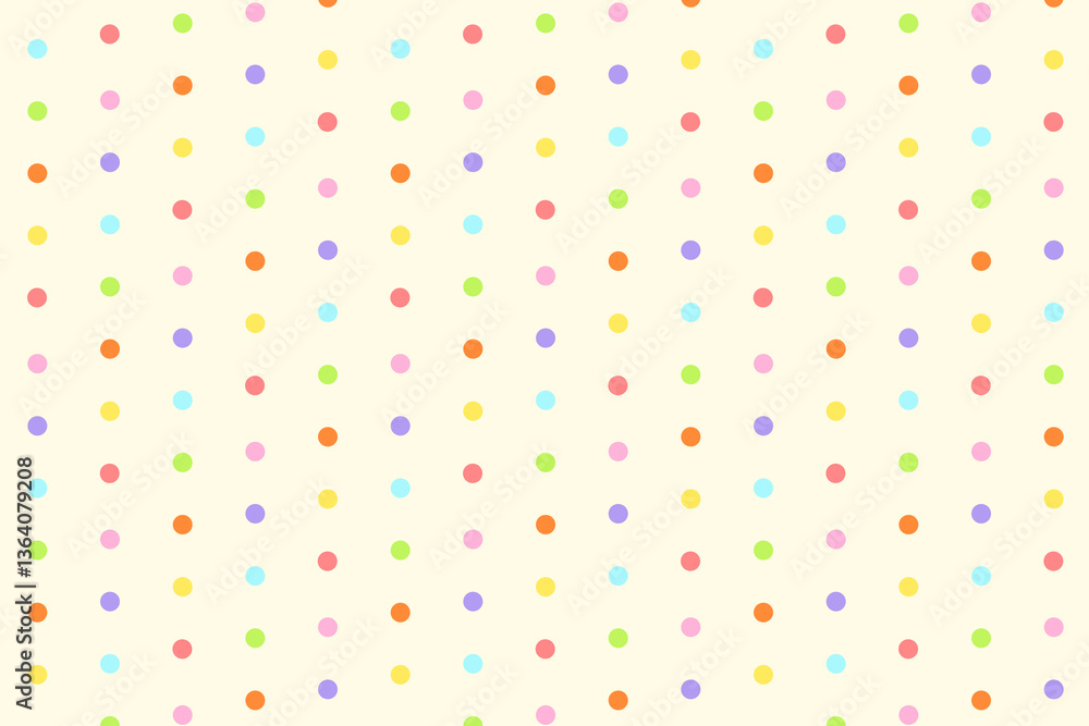 Cute pastel polka dots background vector