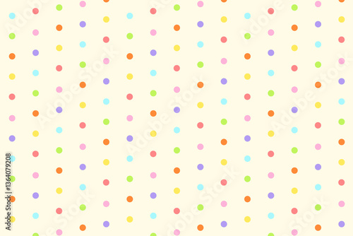 Cute pastel polka dots background vector