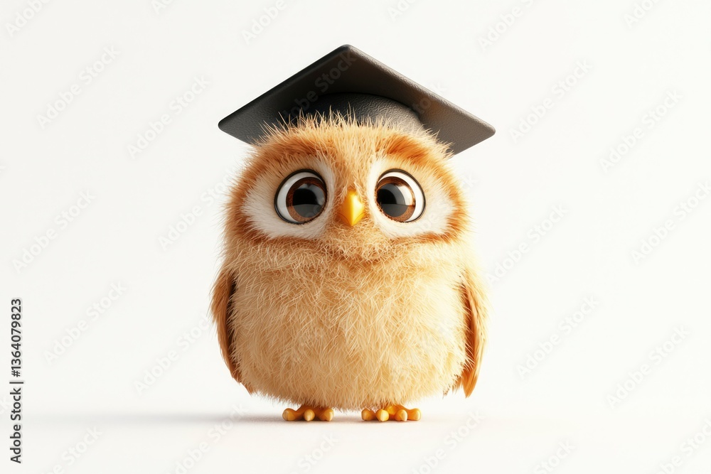 Cute owl wearing graduation cap Cute owl wearing graduation cap