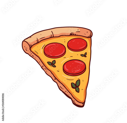 Obraz na płótnie pizza slice illustration w salonie