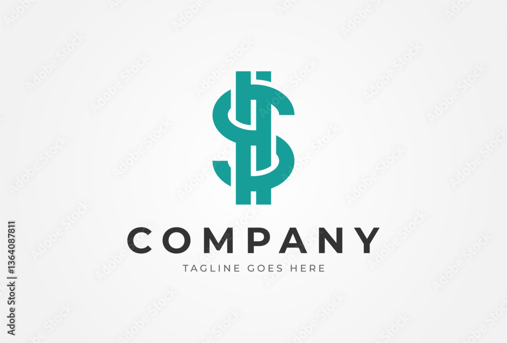 Letter S Dollar Design Logo Inspiration. flat design logo template. vector illustration Letter S Dollar Design Logo Inspiration. flat design logo template. vector illustration