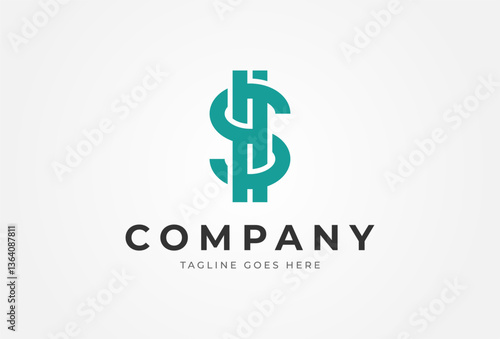 Letter S Dollar Design Logo Inspiration. flat design logo template. vector illustration