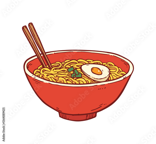 ramen noodle illustration