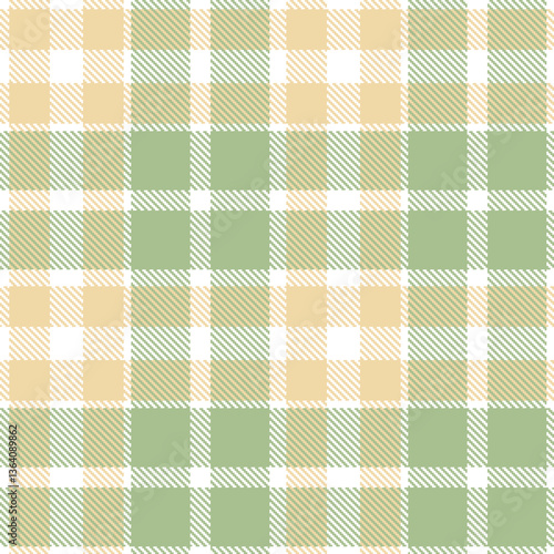 Modern Light White Seamless Tartan Textile Design Variant 2885