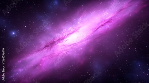 Vibrant purple nebula in space.