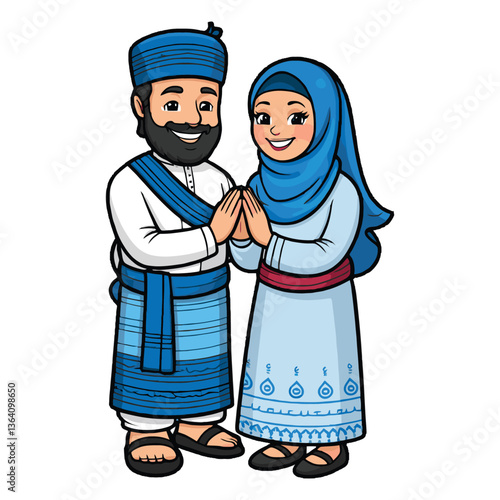 Family Photoshoot In Coordinated Muslim Outfits