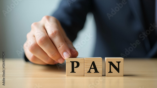 Businessman Arranging Wooden Blocks: A Smart Strategy for Action Planning