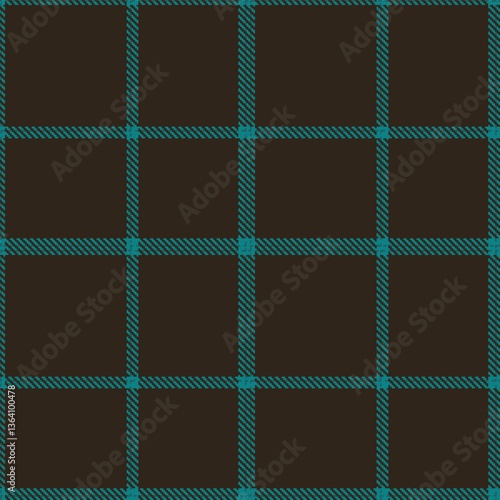 Vivid Dark Cyan Seamless Tartan with Cool Dark Turquoise accents Textile Design