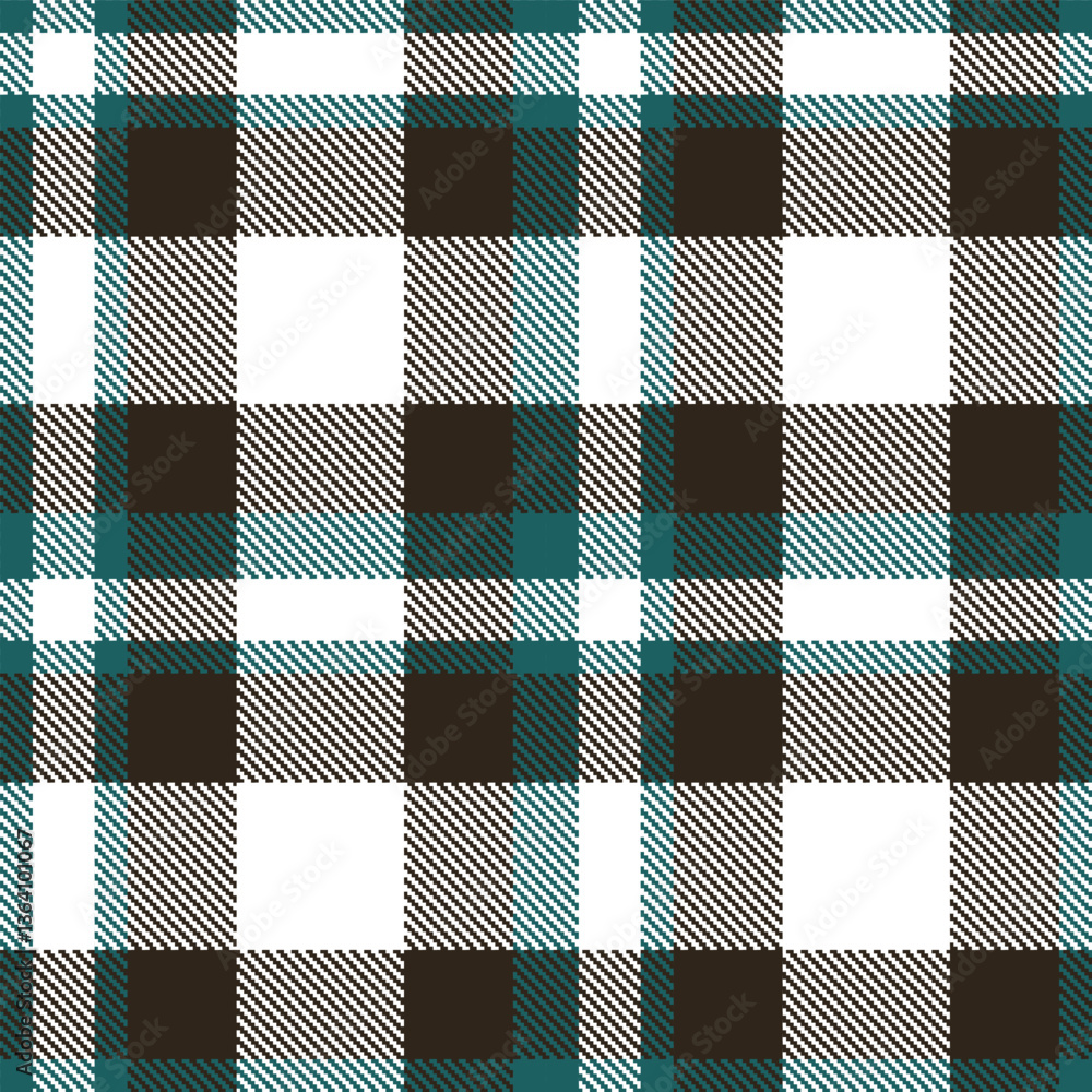 Muted Dark Turquoise Seamless Tartan with Bright White accents Textile Design Muted Dark Turquoise Seamless Tartan with Bright White accents Textile Design