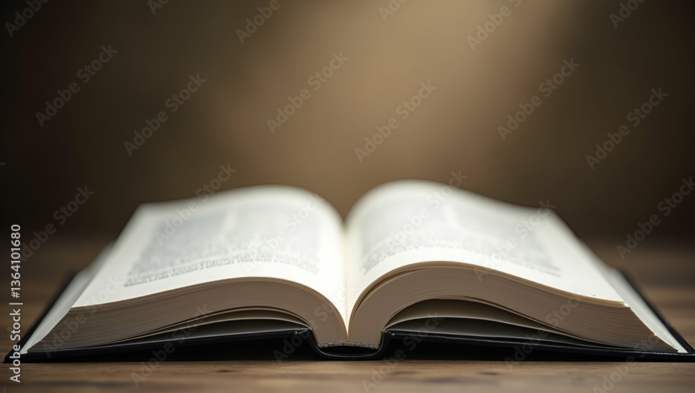 Clean Open Book with Blank White Pages: A Symbol of Endless Imagination and Creative Storytelling Clean Open Book with Blank White Pages: A Symbol of Endless Imagination and Creative Storytelling