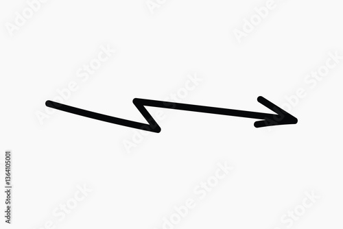 Zigzag arrow illustration vector