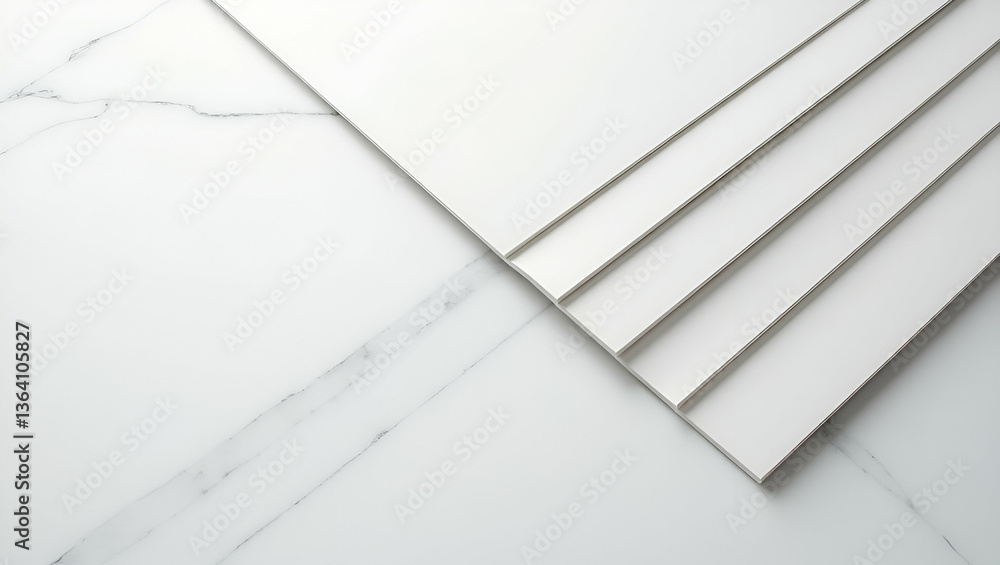 Fototapeta premium Drape Diagonal Poly Ribbons with Metallic Sheens for Futuristic Tile Design