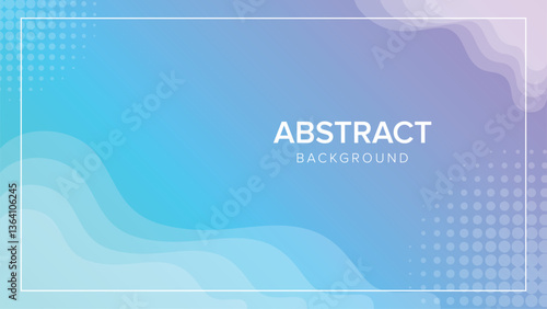 Abstract Background with Blue and Purple Gradient Waves