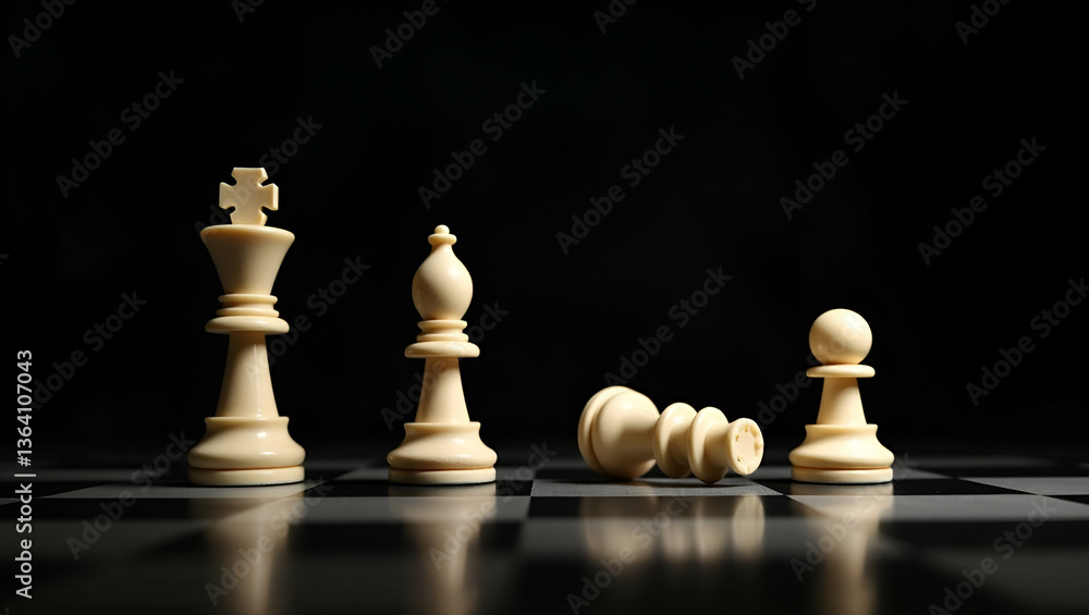 Flat King and Knight Chess Setup: A Strategic Illustration of Classic Chess Gameplay on Dark Background - Cute Vector Design for Smart Business Insights Flat King and Knight Chess Setup: A Strategic Illustration of Classic Chess Gameplay on Dark Background - Cute Vector Design for Smart Business Insights