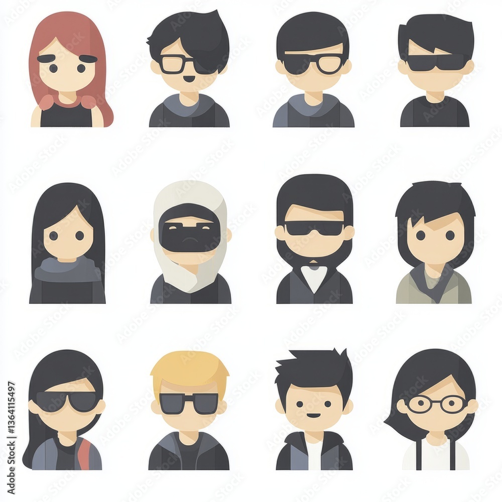 flat icons of boys and girls for forums flat icons of boys and girls for forums