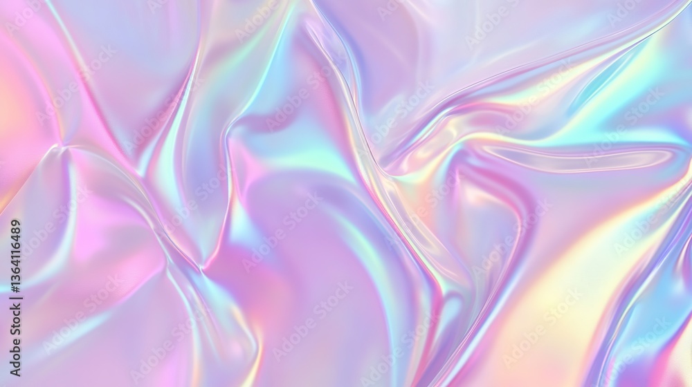 Fototapeta premium Holographic Gradient Neon Abstract Background with Iridescent Soft Pastel Colors and Vaporwave Aesthetic