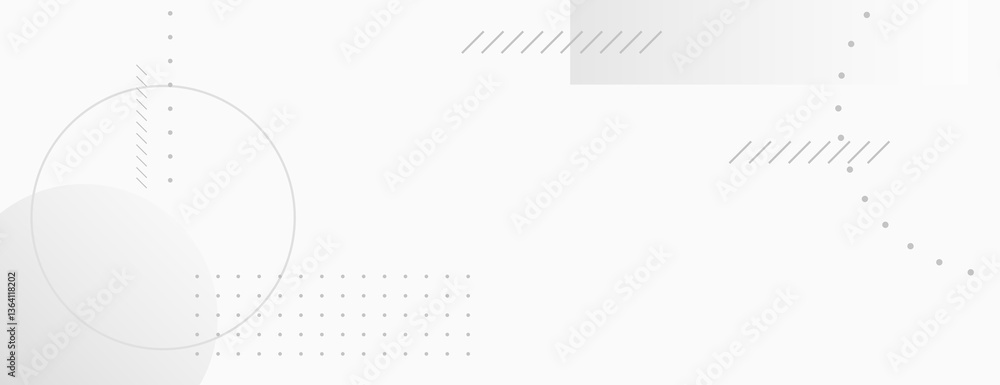 Minimalist white background with geometric patterns. The white background features subtle lines and dots, creating a modern, clean texture. Geometric pattern background vector. White background.